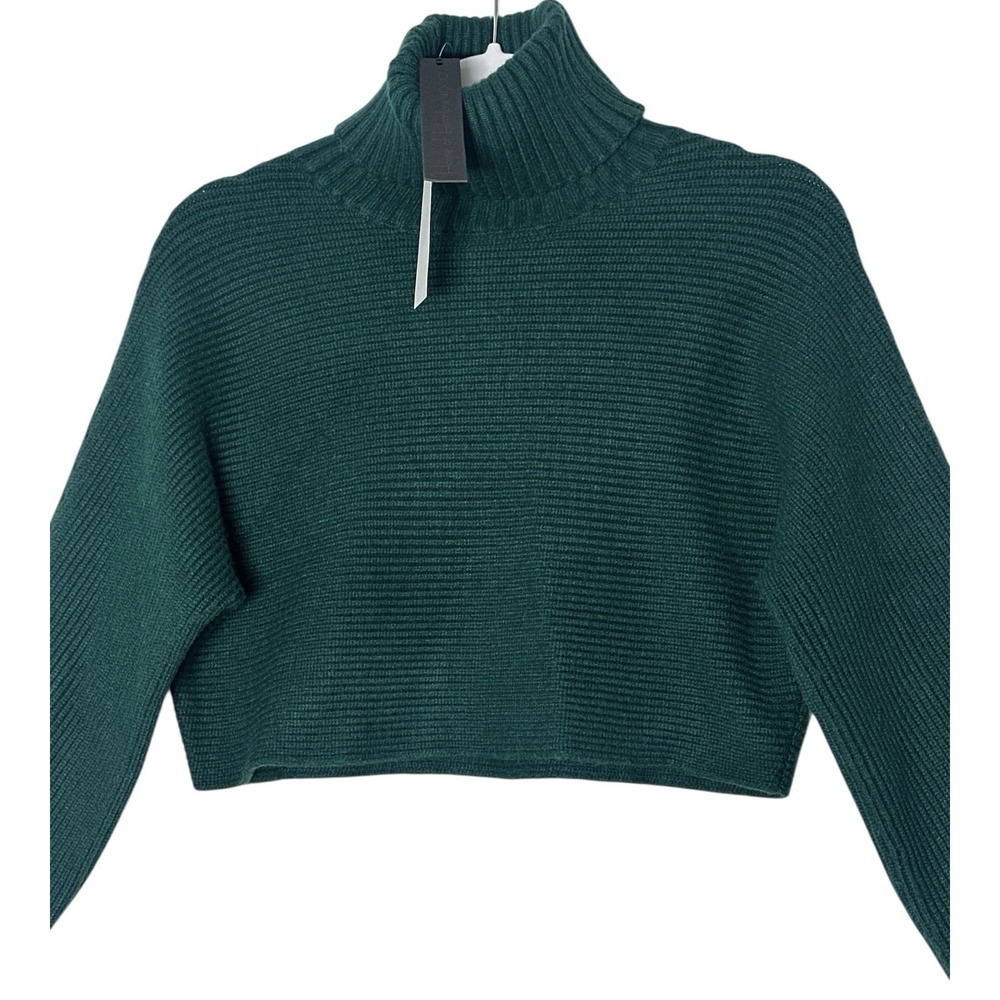 New House of Harlow 1960 Cropped Turtleneck Ribbed Sweater Women's Small Outdoor